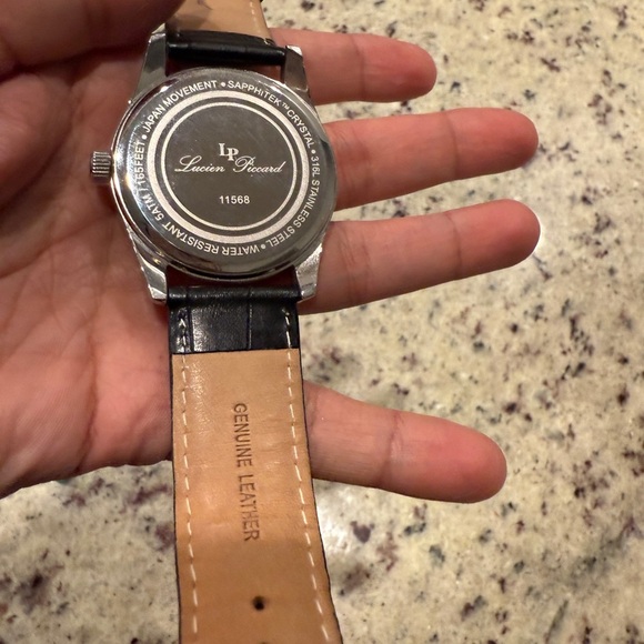 Lucien Piccard Silver Case with Blue Dial Watch - Picture 6 of 9